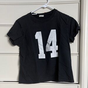 PacSun Black Tee with White Number 14
